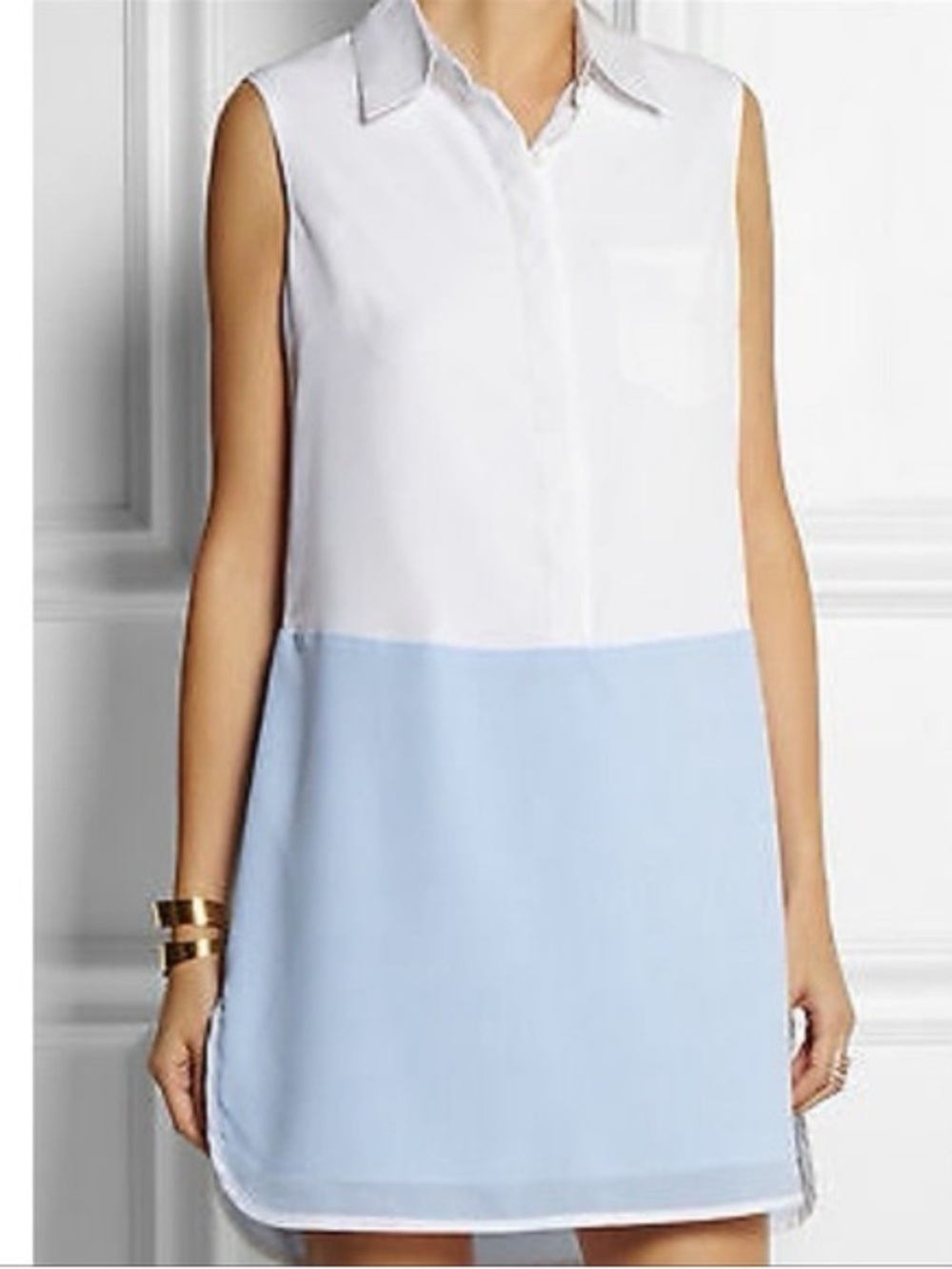 Altuzarra For Target Sleeveless Colorblock Tunic - White & Light Blue